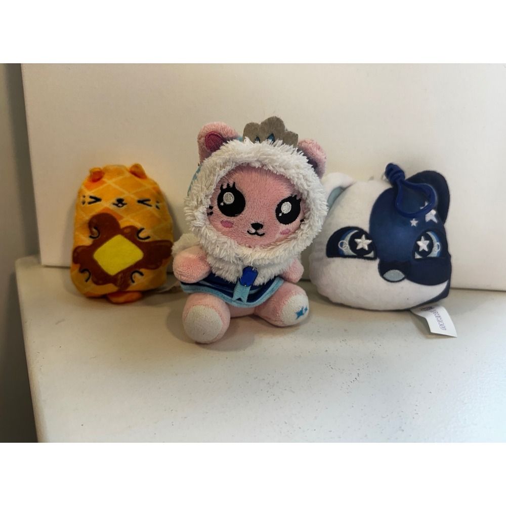 Aphmau MeeMeows Moon Cat InquisitorMaster Sleepy Cat Cats vs Pickles Plush Lot 3